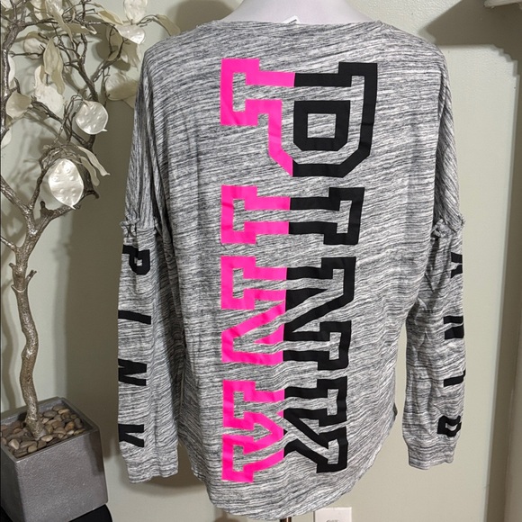 Victoria's Secret Heathered Gray Long Sleeve Tee - Picture 4 of 5